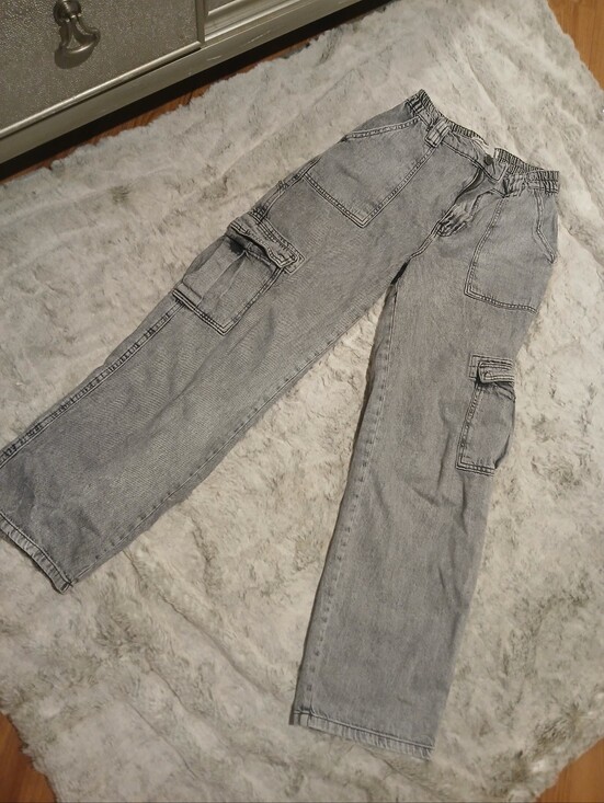Garage Denim - Garage Women's Light Gray Cargo Jeans